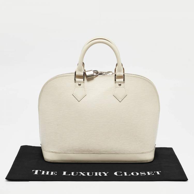 Pre Owned Louis Vuitton Ivorie Epi Leather Alma PM Bag