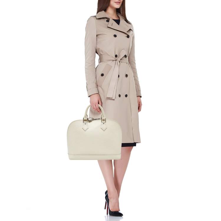 Pre Owned Louis Vuitton Ivorie Epi Leather Alma PM Bag