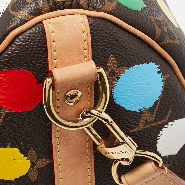 Pre Owned Louis Vuitton x Yayoi Kusama Monogram Dots Canvas Speedy Bandouliere 25 Bag