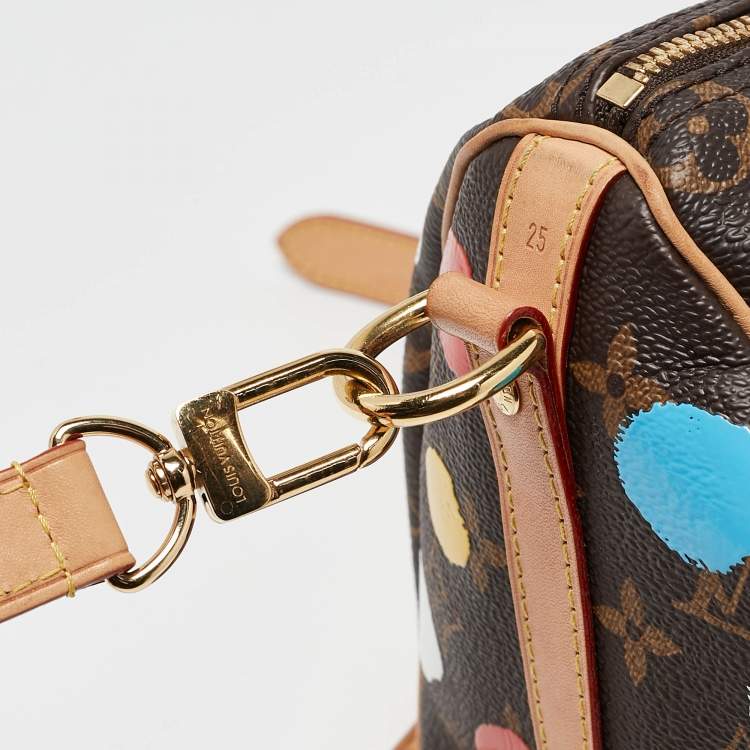 Pre Owned Louis Vuitton x Yayoi Kusama Monogram Dots Canvas Speedy Bandouliere 25 Bag