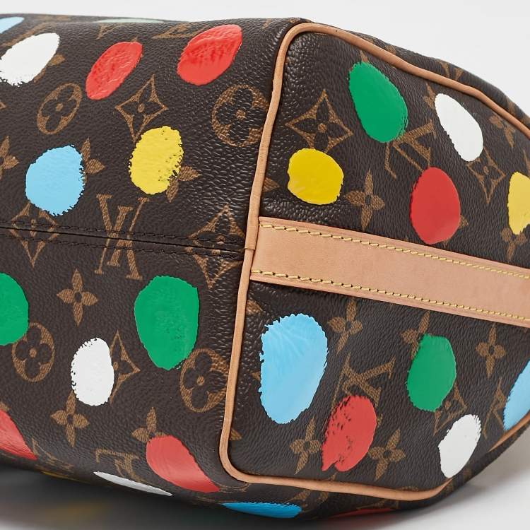 Pre Owned Louis Vuitton x Yayoi Kusama Monogram Dots Canvas Speedy Bandouliere 25 Bag