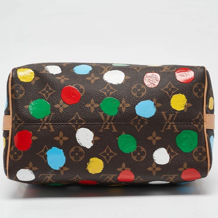 Pre Owned Louis Vuitton x Yayoi Kusama Monogram Dots Canvas Speedy Bandouliere 25 Bag