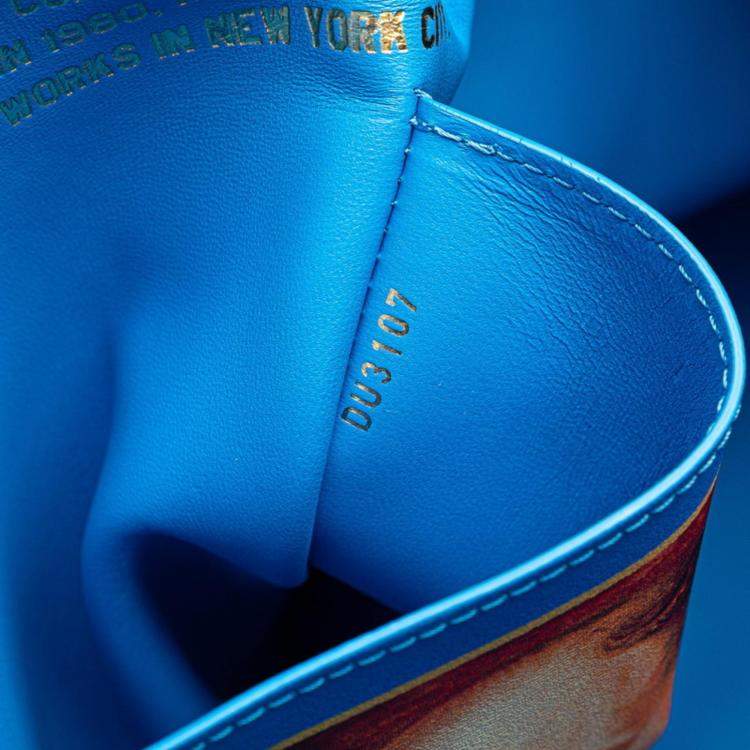 Pre Owned Louis Vuitton Blue Multicolor Pvc Leather Keepall Bandouliere 50 Boston Bag