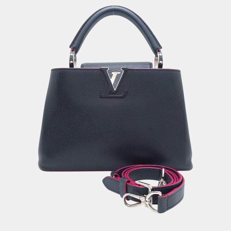 Pre Owned Louis Vuitton Parnassea Line Cobalt Fuchsia Capucines Bb Bag