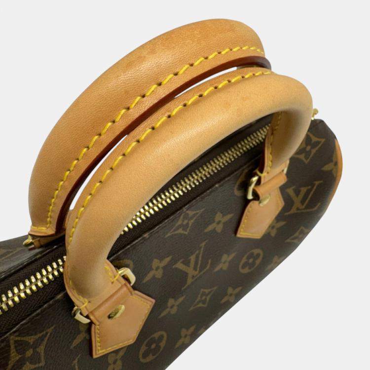 Pre Owned Louis Vuitton Leather Brown Speedy Bandouliere 20 Monogram Handbag