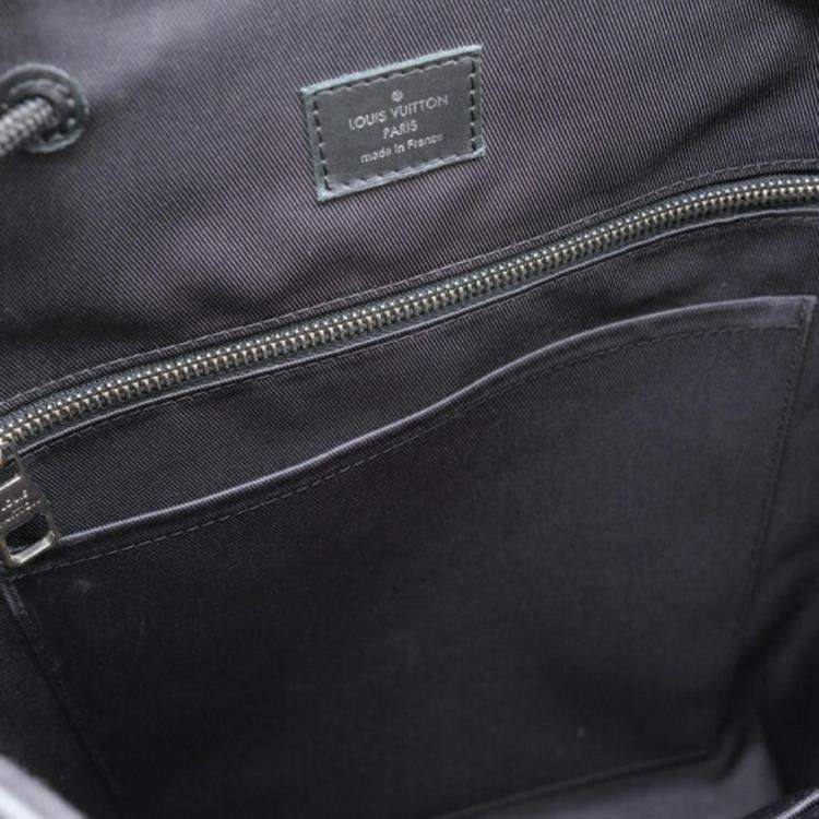 Pre Owned Louis Vuitton Black Christopher Pm Epi Lv Circle Leather Backpack