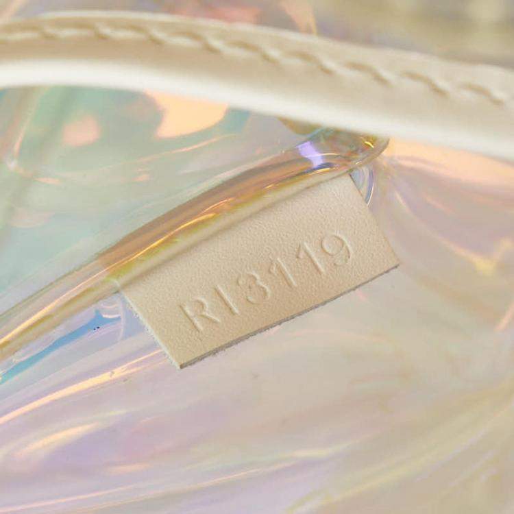 Pre Owned Louis Vuitton Clear Transparent Pvc Leather Monogram Prism Christopher Gm Backpack