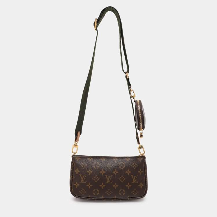 Pre Owned Louis Vuitton Green Monogram Canvas Multi Pochette Accessories Bag