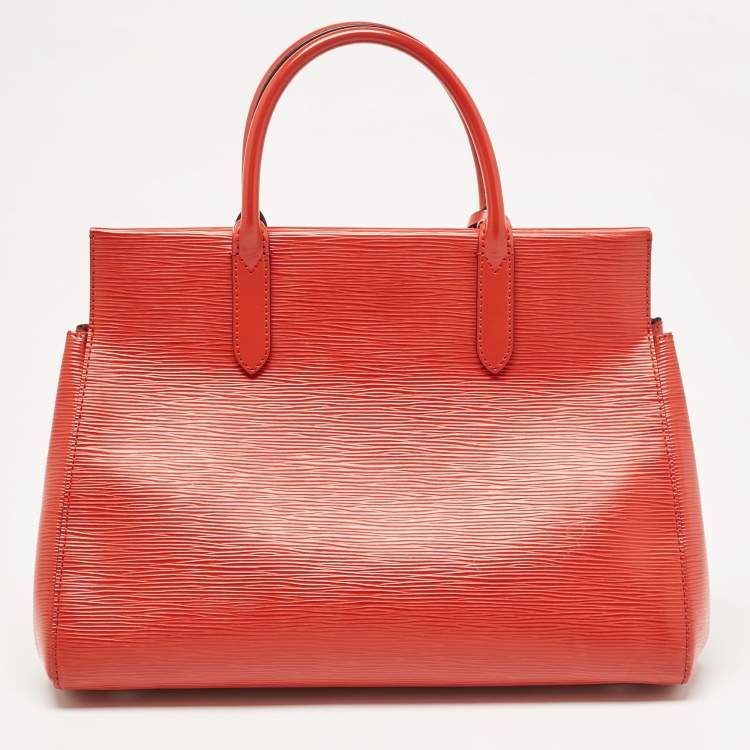 Pre Owned Louis Vuitton Coquelicot Epi Leather Marly MM Bag