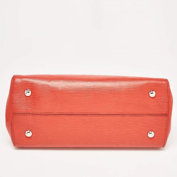 Pre Owned Louis Vuitton Coquelicot Epi Leather Marly MM Bag