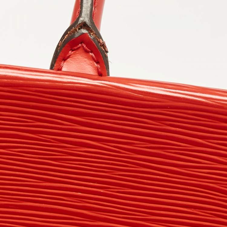 Pre Owned Louis Vuitton Coquelicot Epi Leather Marly MM Bag