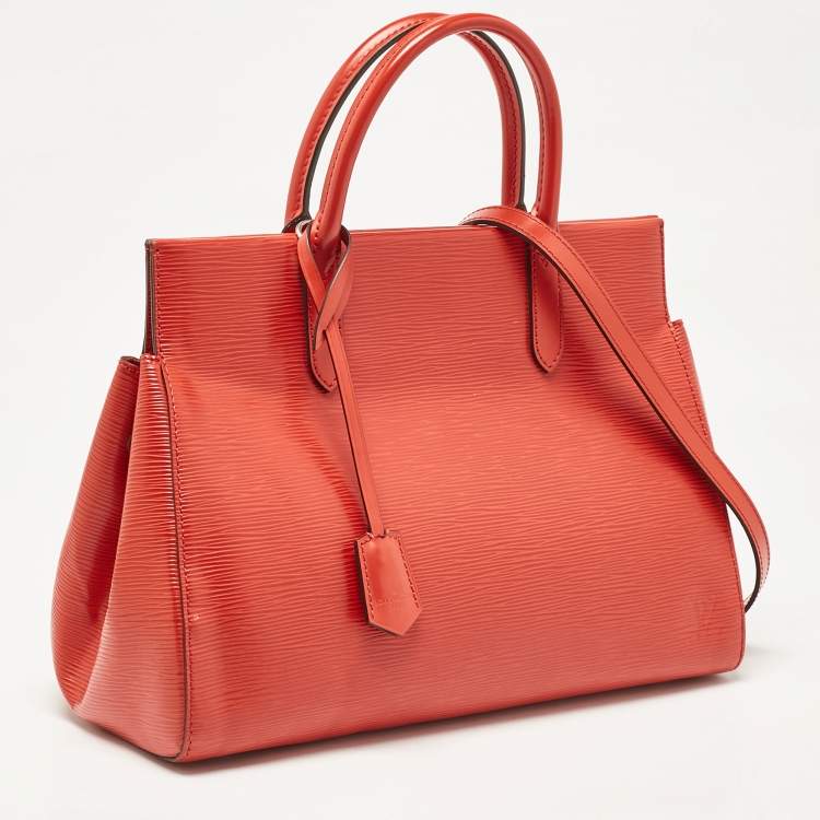 Pre Owned Louis Vuitton Coquelicot Epi Leather Marly MM Bag