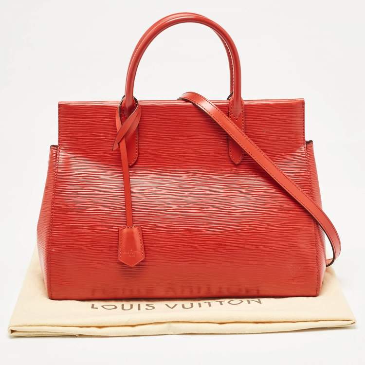 Pre Owned Louis Vuitton Coquelicot Epi Leather Marly MM Bag