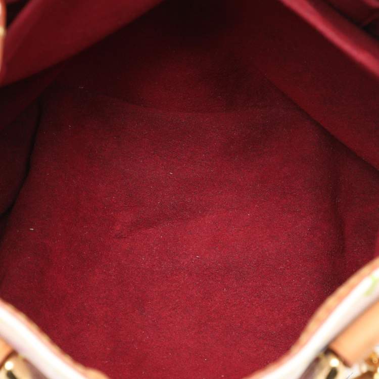 Pre Owned Louis Vuitton White Multicolore Monogram Canvas Audra Bag