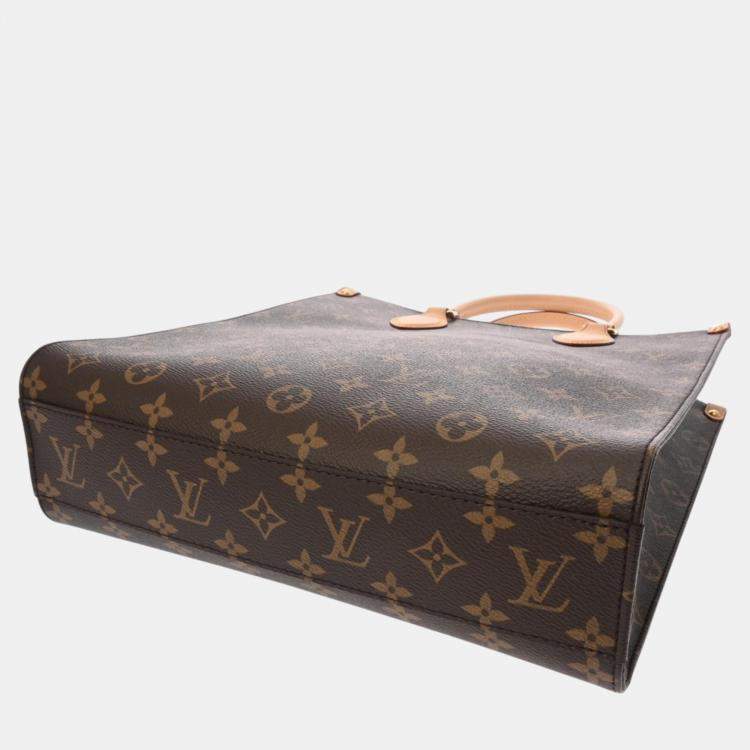 Pre Owned Louis Vuitton Brown Canvas Monogram Sac Plat Pm Tote Bag