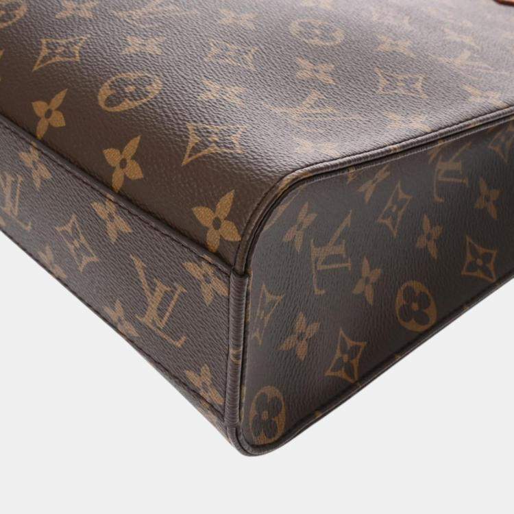 Pre Owned Louis Vuitton Brown Canvas Monogram Sac Plat Pm Tote Bag