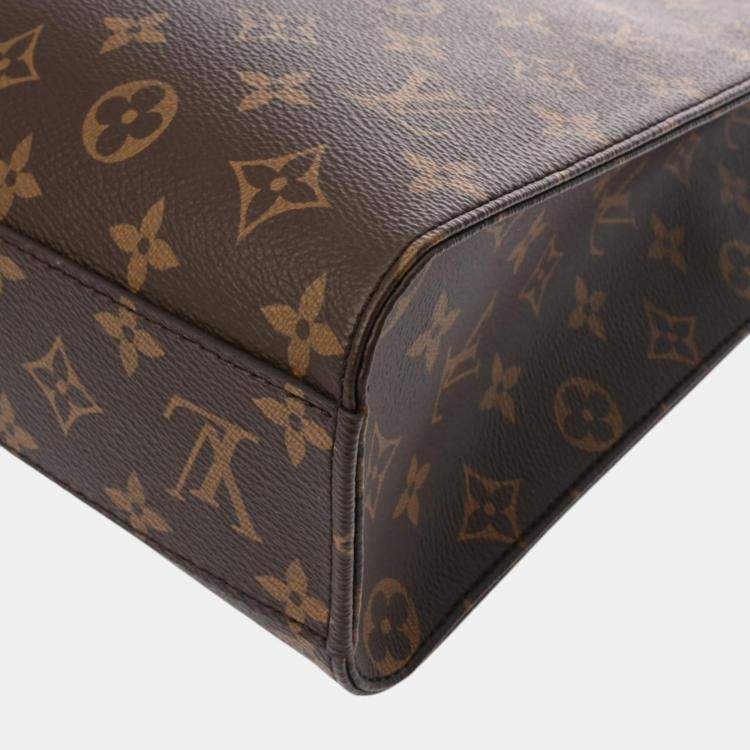 Pre Owned Louis Vuitton Brown Canvas Monogram Sac Plat Pm Tote Bag