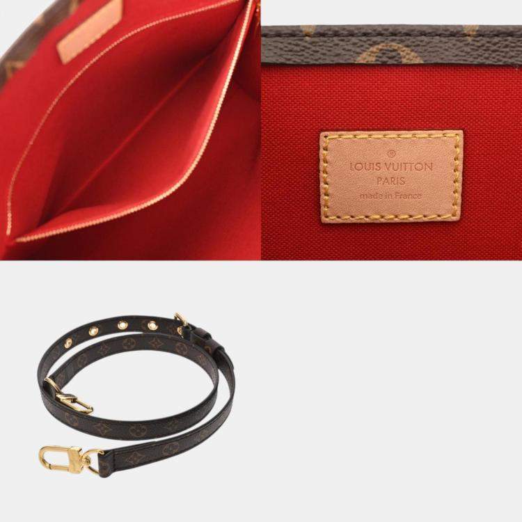Pre Owned Louis Vuitton Brown Canvas Monogram Sac Plat Pm Tote Bag
