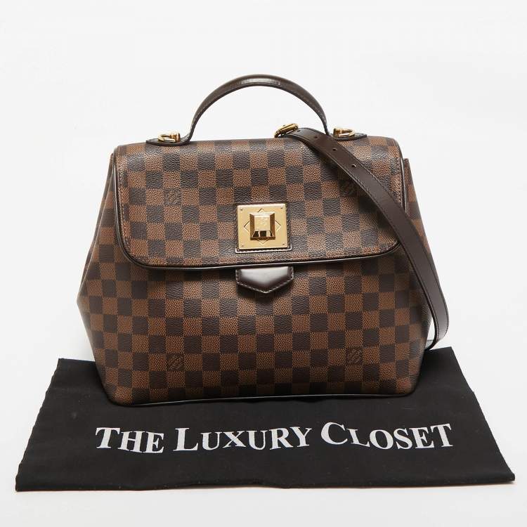 Pre Owned Louis Vuitton Damier Ebene Canvas Bergamo MM Bag