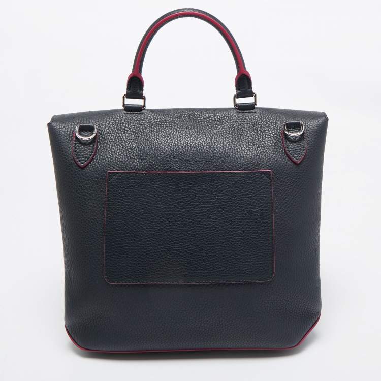 Pre Owned Louis Vuitton Blue Marine Leather Volta Bag