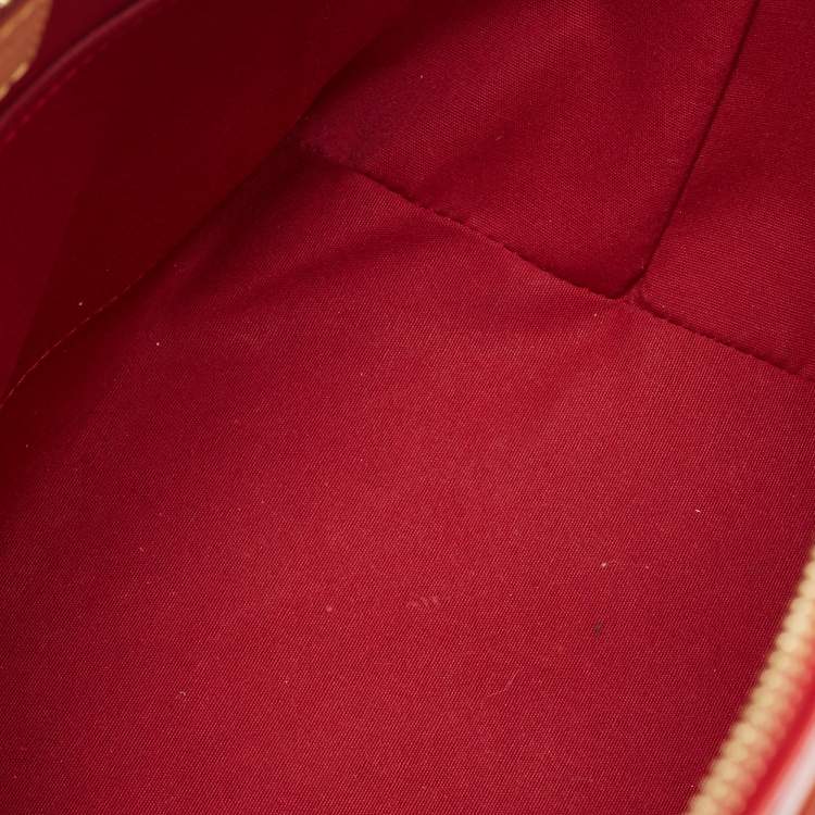 Pre Owned Louis Vuitton Pomme D’amour Monogram Vernis Bellevue PM Bag