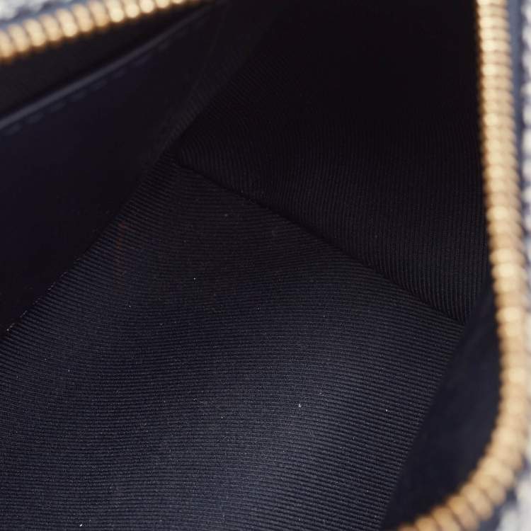 Pre Owned Louis Vuitton Blue Monoglam Speedy Bandouliere 20 Bag