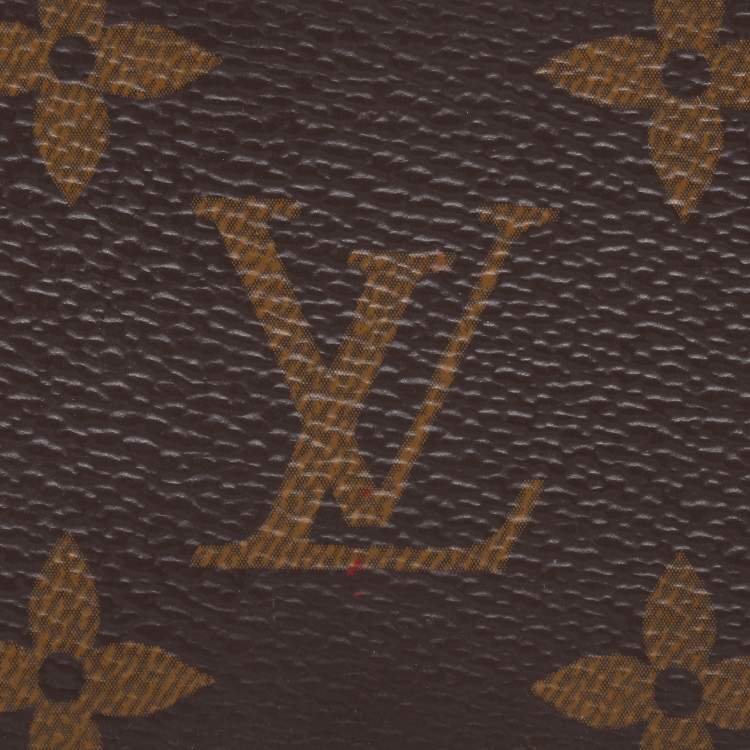 Pre Owned Louis Vuitton Brown Monogram Canvas Card Holder