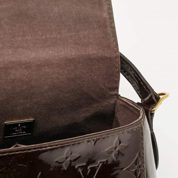 Pre Owned Louis Vuitton Amarante Monogram Vernis Pasadena Bag