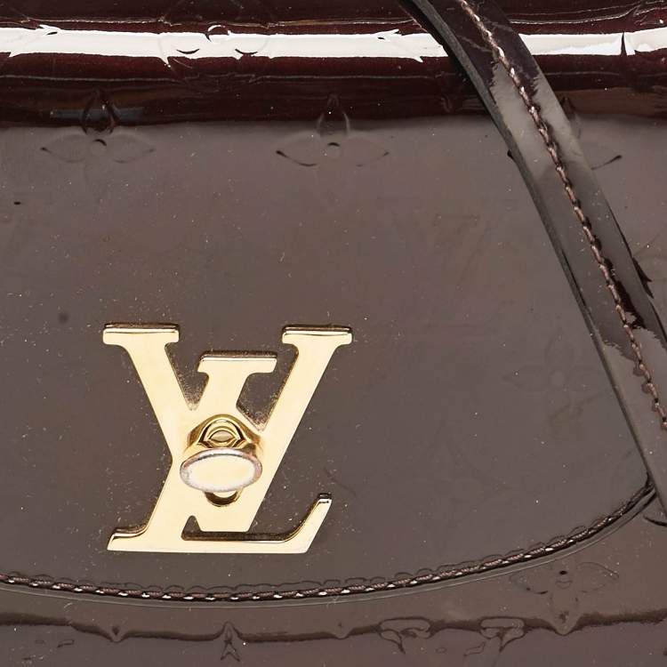 Pre Owned Louis Vuitton Amarante Monogram Vernis Pasadena Bag
