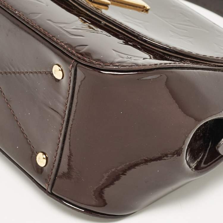Pre Owned Louis Vuitton Amarante Monogram Vernis Pasadena Bag