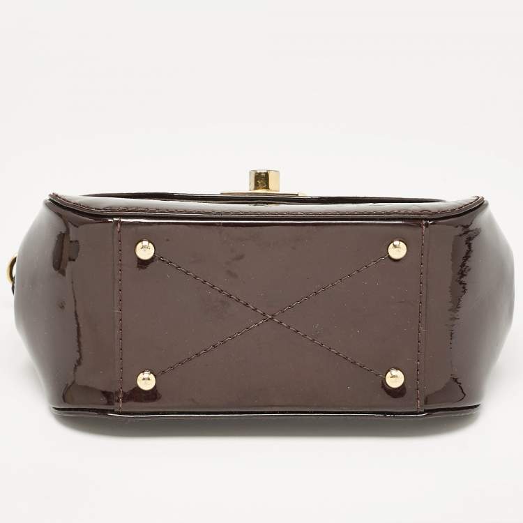 Pre Owned Louis Vuitton Amarante Monogram Vernis Pasadena Bag