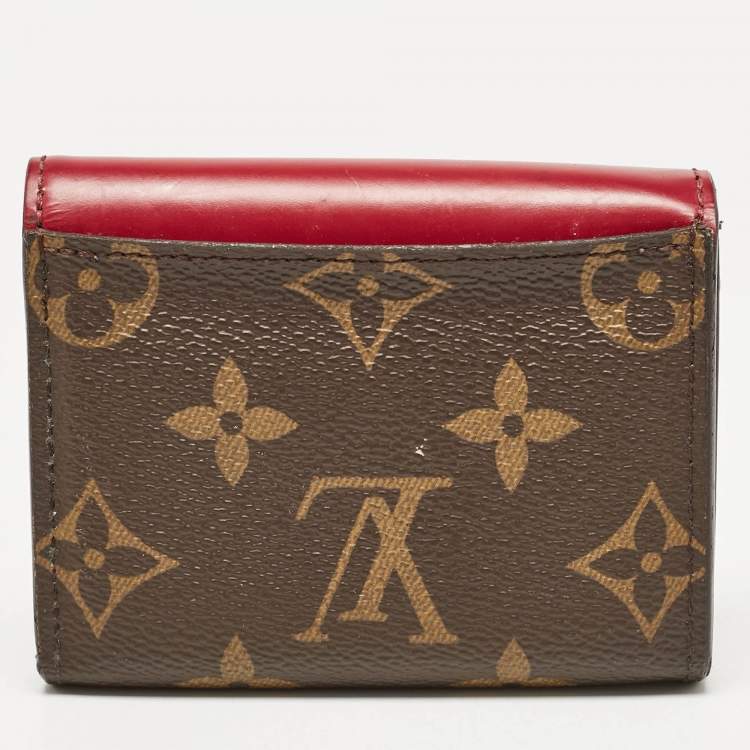 Pre Owned Louis Vuitton Magenta Monogram Canvas Zoe Wallet
