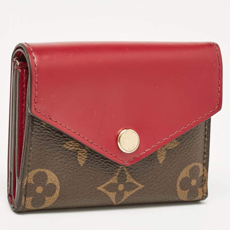 Pre Owned Louis Vuitton Magenta Monogram Canvas Zoe Wallet