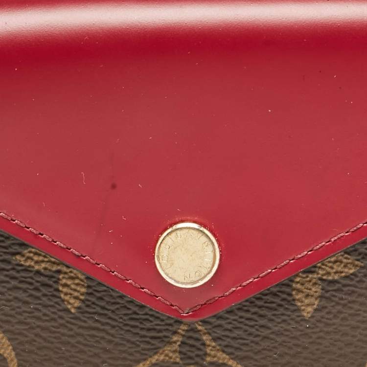 Pre Owned Louis Vuitton Magenta Monogram Canvas Zoe Wallet