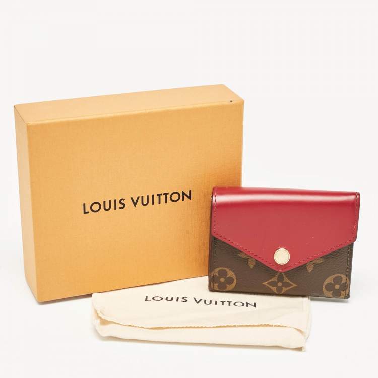 Pre Owned Louis Vuitton Magenta Monogram Canvas Zoe Wallet