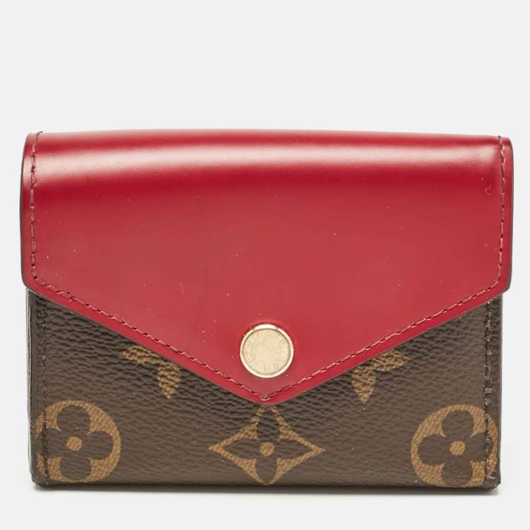 Pre Owned Louis Vuitton Magenta Monogram Canvas Zoe Wallet