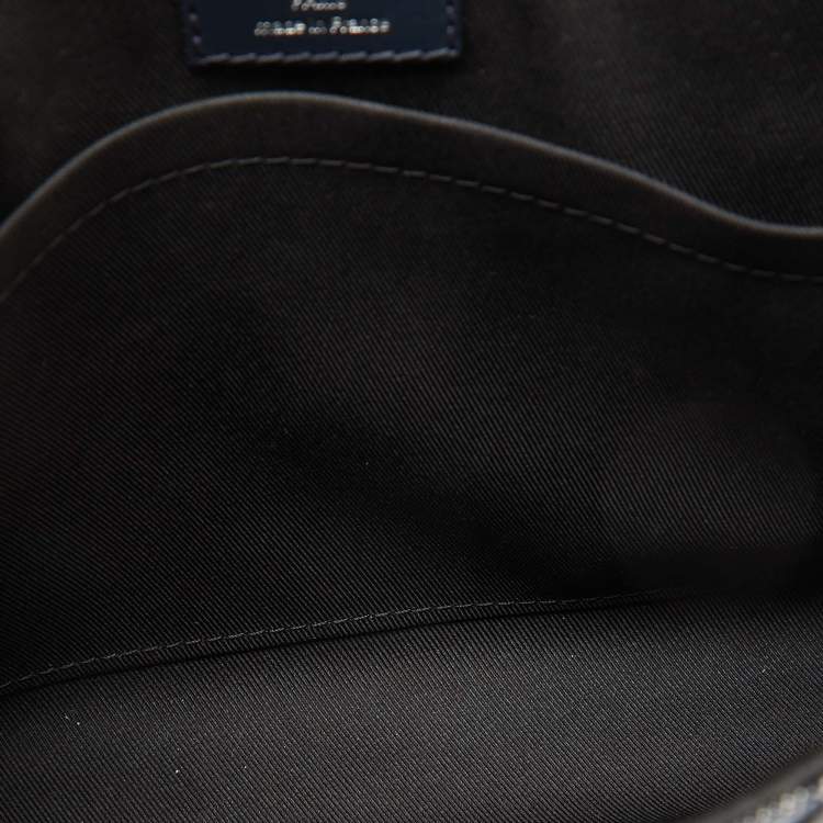 Pre Owned Louis Vuitton Navy Blue Monogram Tapestry Trunks PM Bag