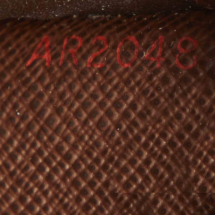 Pre Owned Louis Vuitton Damier Ebene Canvas Brazza Long Wallet