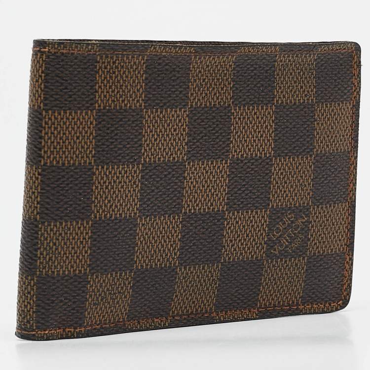 Pre Owned Louis Vuitton Damier Ebene Canvas Multiple Wallet