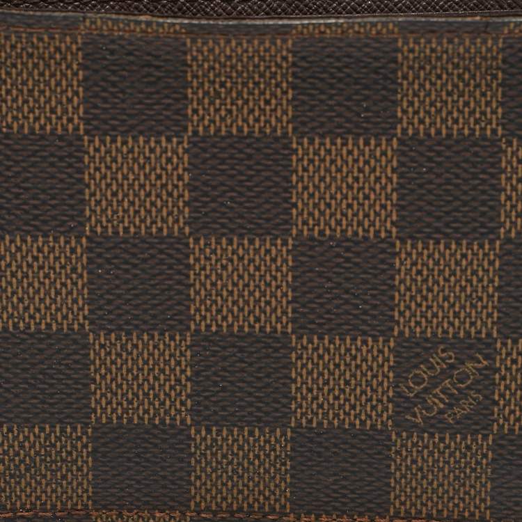 Pre Owned Louis Vuitton Damier Ebene Canvas Multiple Wallet