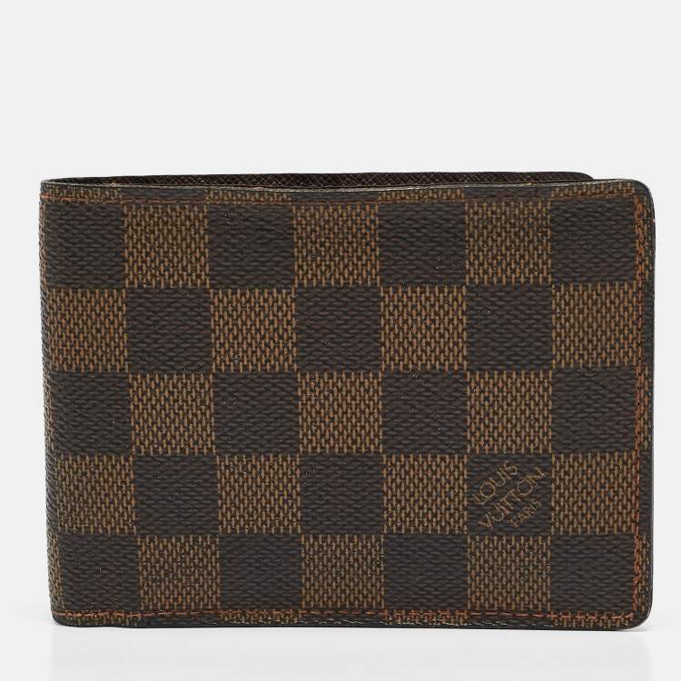 Pre Owned Louis Vuitton Damier Ebene Canvas Multiple Wallet