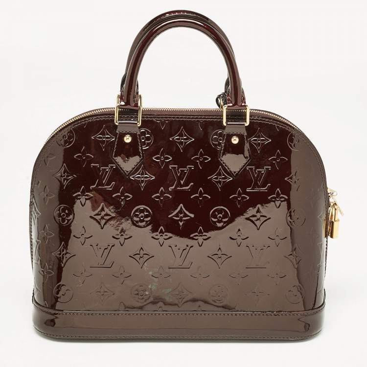 مملوكة مسبقًا Louis Vuitton Amarante Monogram Vernis Alma PM Bag