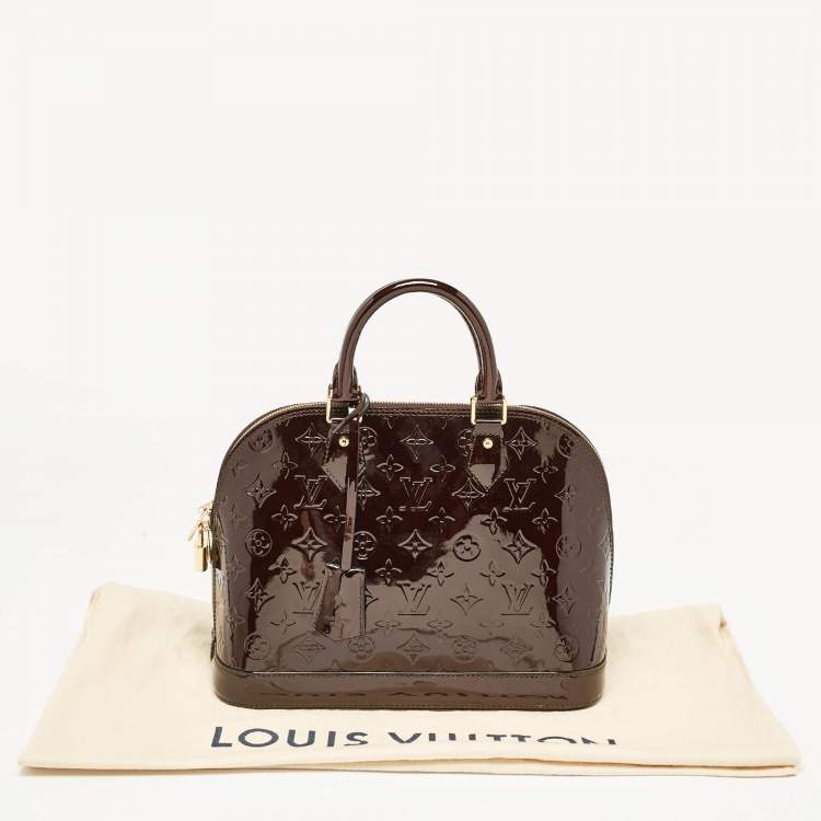 مملوكة مسبقًا Louis Vuitton Amarante Monogram Vernis Alma PM Bag