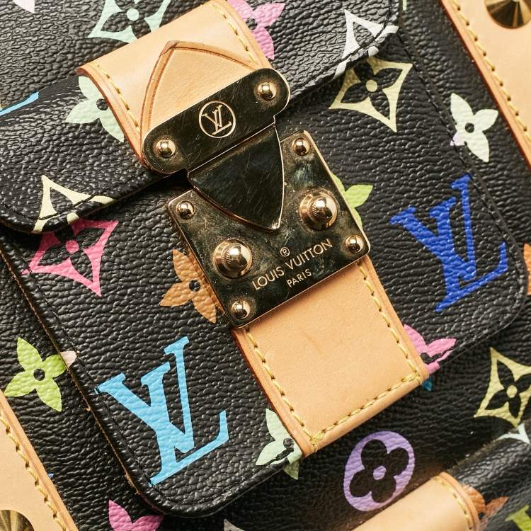 Pre Owned Louis Vuitton Black/Multicolor Monogram Canvas Keepall 45 Bag