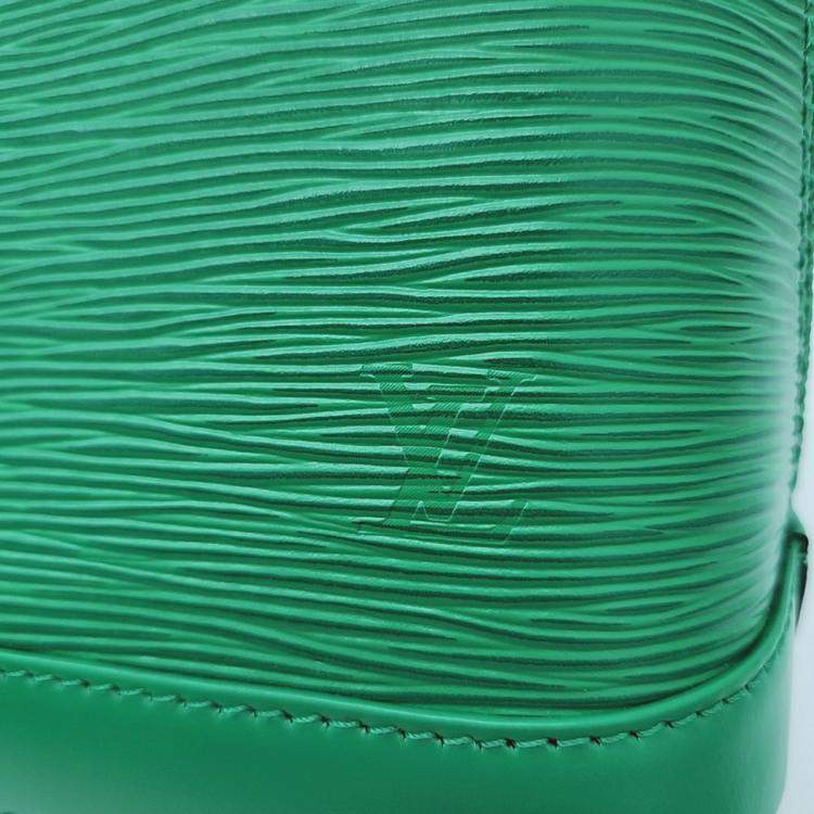 Pre Owned Louis Vuitton Green Epi Leather Alma BB Shoulder Bag