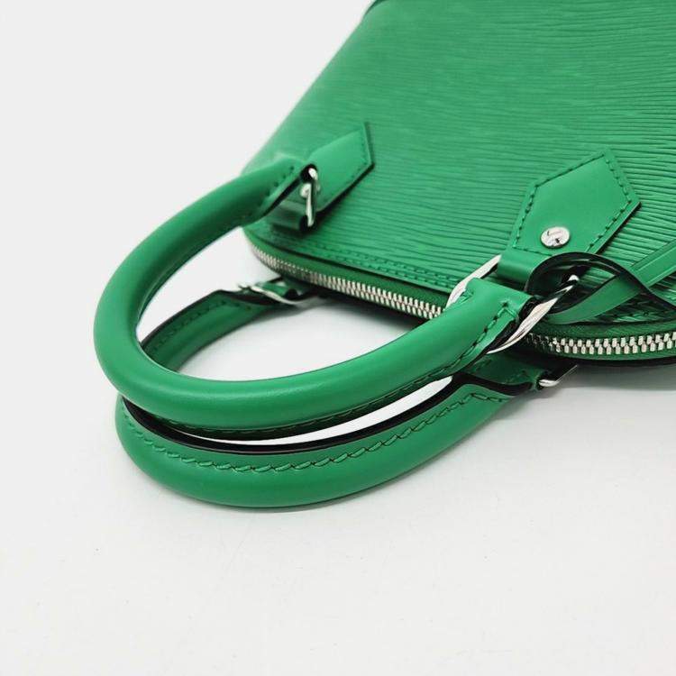 Pre Owned Louis Vuitton Green Epi Leather Alma BB Shoulder Bag