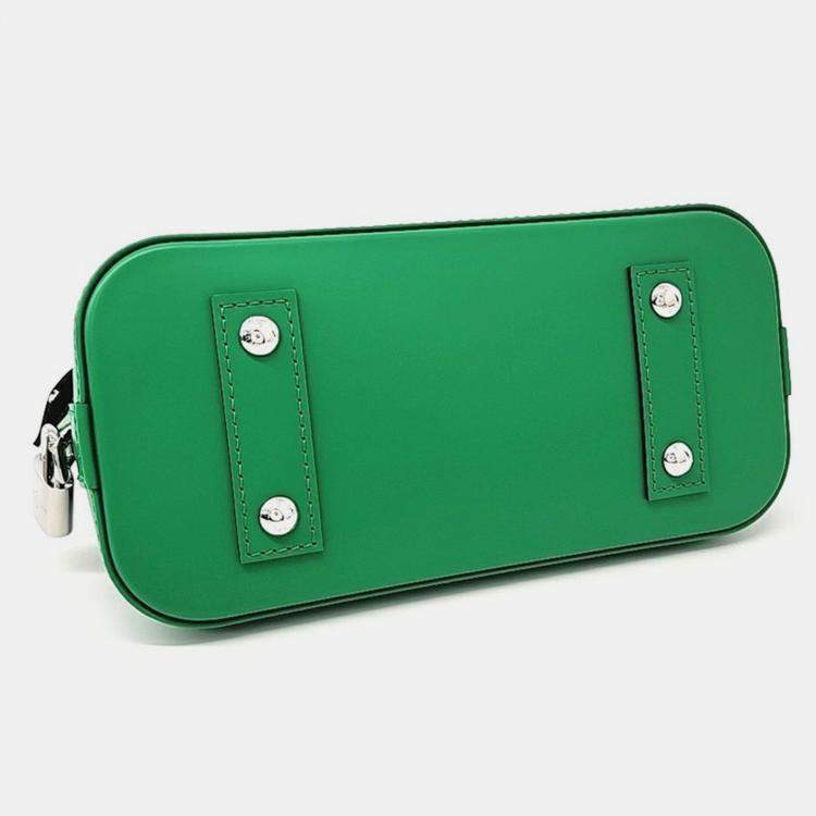 Pre Owned Louis Vuitton Green Epi Leather Alma BB Shoulder Bag