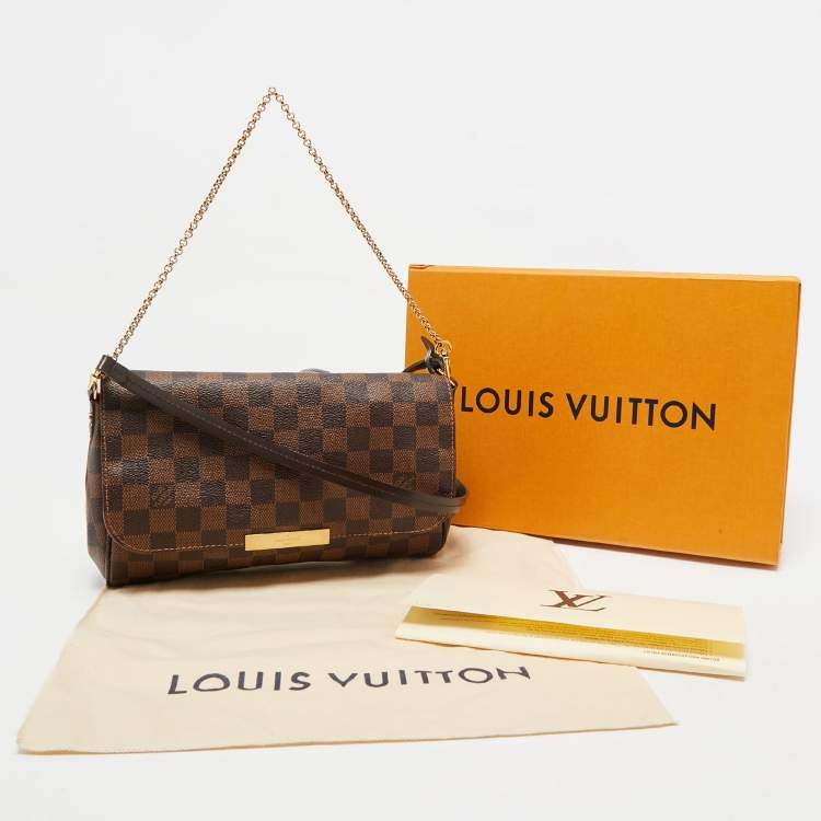 Pre Owned Louis Vuitton Damier Ebene Canvas Favorite MM Bag