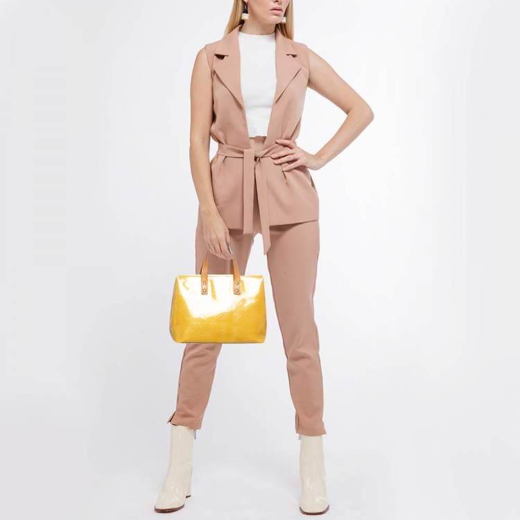 Pre Owned Louis Vuitton Marshmallow Monogram Vernis Reade PM Bag
