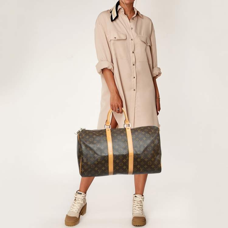 Pre Owned Louis Vuitton Monogram Canvas Keepall 45 Bag